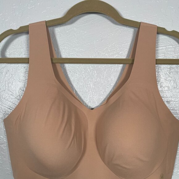 Honeylove Women Plus Size 1X 40C-D Beige V-Neck Soft Form Wireless Bra Padded - Picture 3 of 7